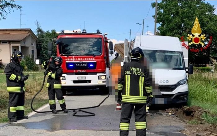 vigili del fuoco infortunio lavoro salussola