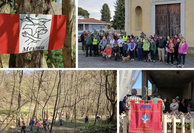 Buona partecipazione alla camminata con gli Alpini di Borgomanero a Pasquetta