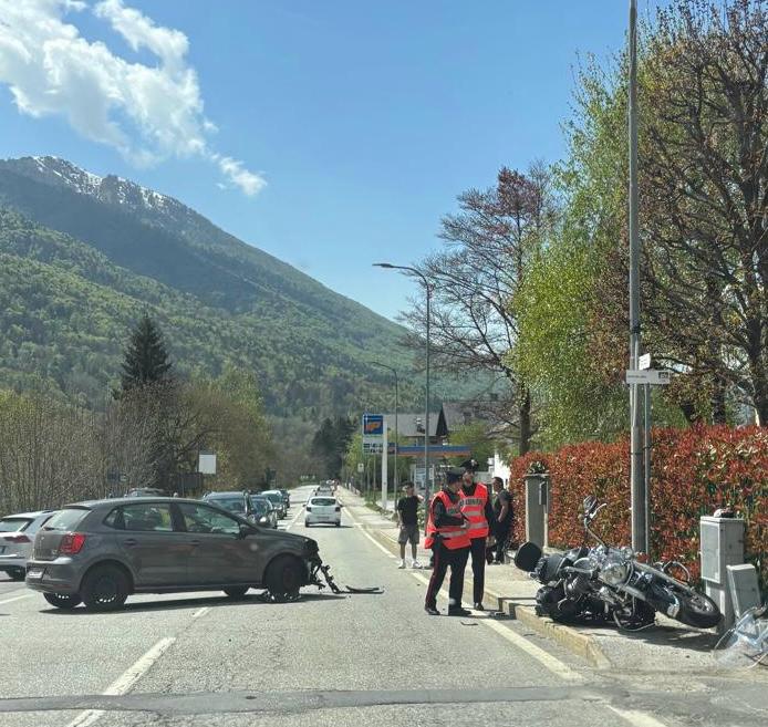 Druogno: scontro auto moto sulla statale 